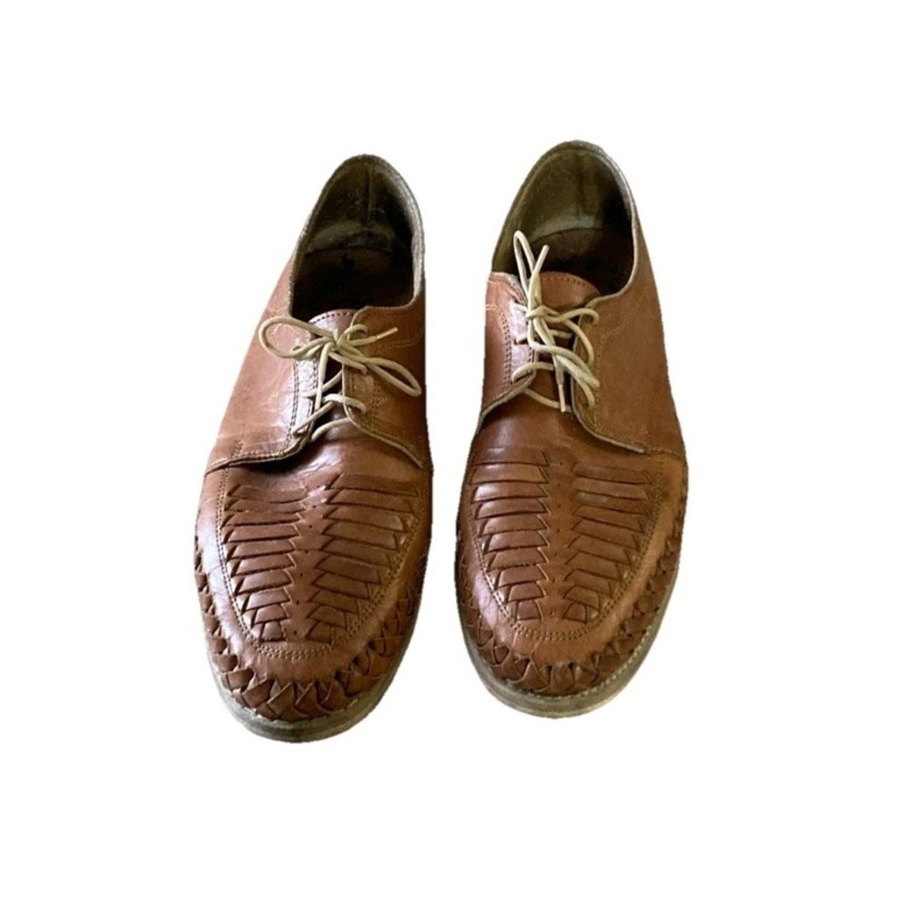 D'arte Huarache Artisanal Hand Made Leather‎ Shoe Sz 11 Lofer Authentic Sandals